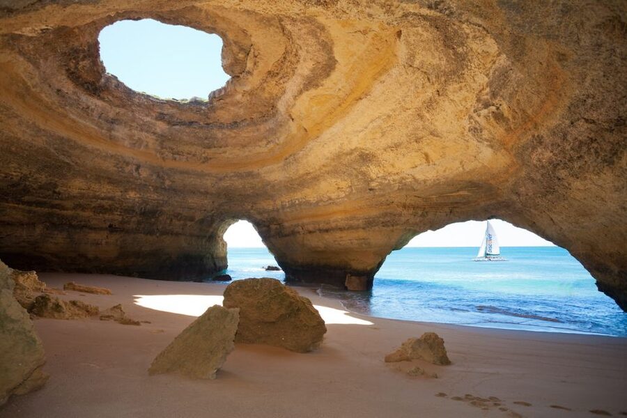Portimao: Benagil Caves & Coastline Cruise - Leaving Portimão Marina for the Algarve coast