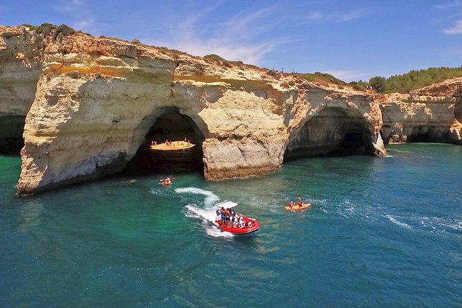 Portimão: Benagil Caves Speedboat Tour - Carvoeiro, a fishing village viewed from the sea