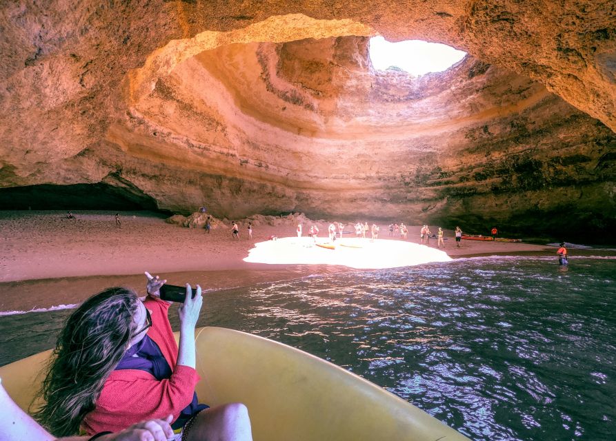 Portimão: Benagil Grottoes Boat Cruise - Leaving Portimão beside the old convent ruins