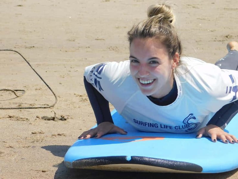 Porto: Surf Lesson with the First Surf School in Porto! - Taking the board into the Atlantic