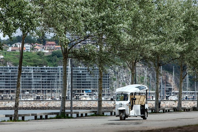 Porto Tuk Tuk: Clérigos, Seaside & Viewpoints - with Options - Seeing the Palácio da Bolsa from outside