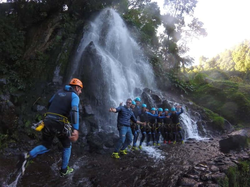 Sao Miguel: Ribeira dos Caldeiroes Canyoning Experience - Waterfalls, abseiling, and the 8-meter drop