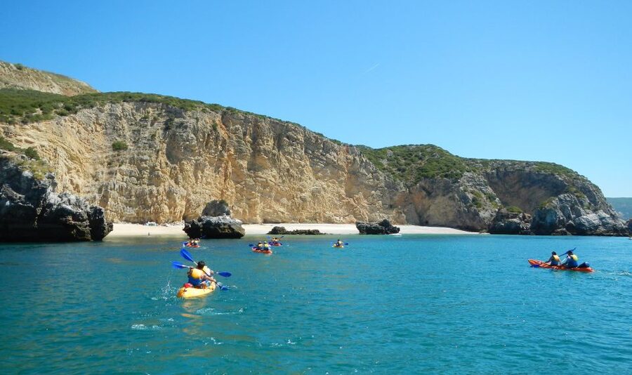 Sesimbra: Arrábida Natural Park Guided Kayaking Tour - The cliffs, caves, and sea life