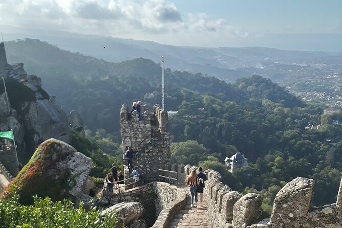 Sintra Half Day with Pena Palace and Regaleira from Lisbon - Pena Palace terraces and Romantic style